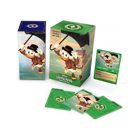 Disney Lorcana Scrooge McDuck Gift Box 5 Boosters + Promo Card & Box