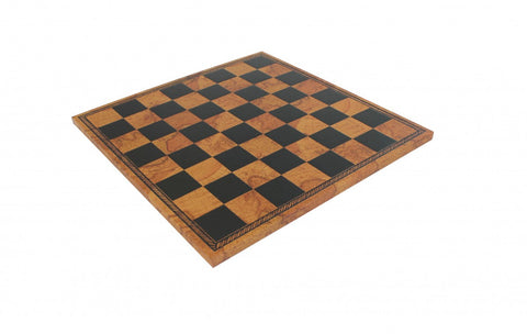 Italfama Faux Leather Chess Board 40x40cm Vintage Map Handmade Italy