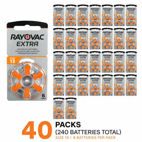 240x Rayovac Size 13 Hearing Batteries Extra Advanced Fresh EU Stock