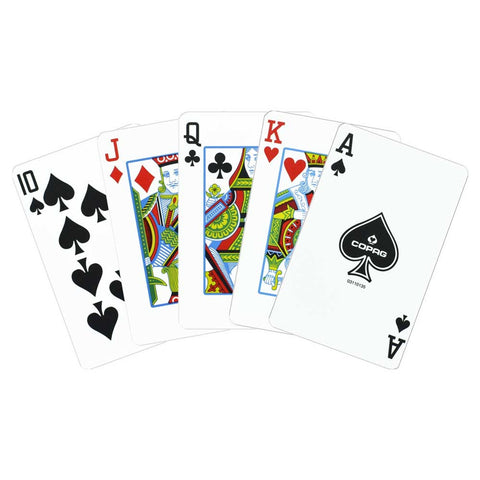 Copag 100% Plastic Bridge Size Playing Cards Set Green & Burgundy