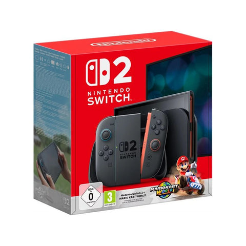 Nintendo Switch 2 Console Bundle with Mario Kart World Game 4K HDR