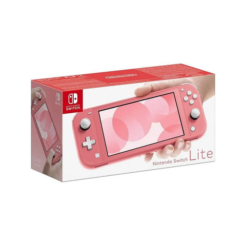 Nintendo Switch Lite Coral Handheld Console with Built-In Controllers