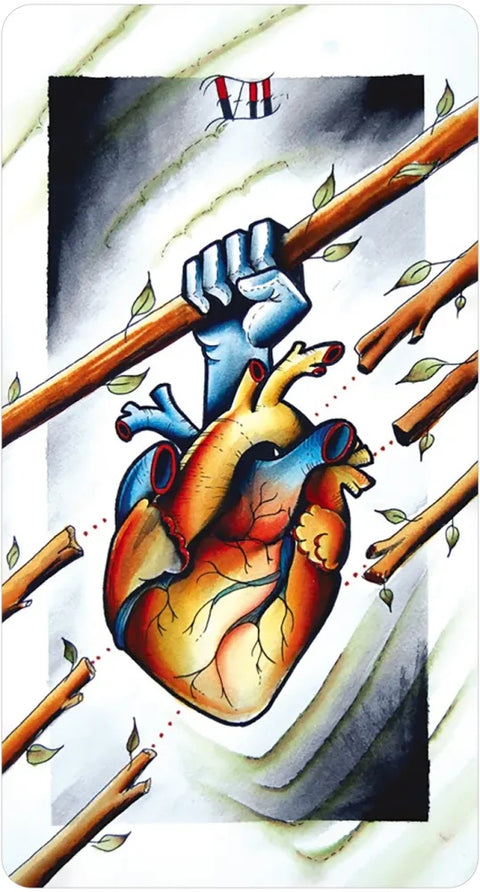 Eight Coins Tattoo Tarot Borderless Miniature Edition US Games Systems