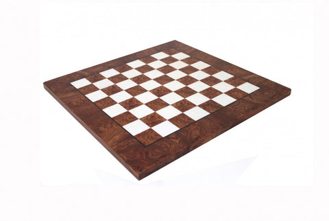 Italfama Elm Wood Chess Board 20in, 2in Squares Handmade in Italy