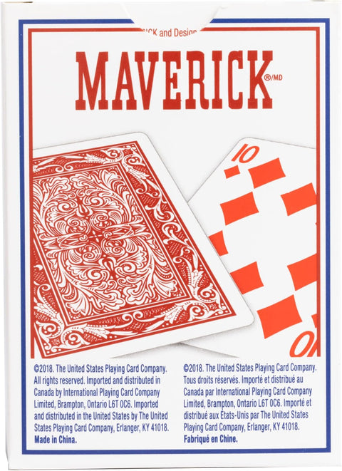 Maverick Red Playing Cards Jumbo Index Deck Poker Magic Tricks Quality