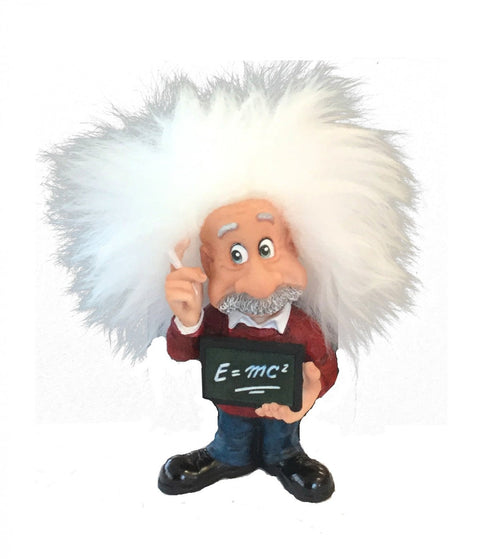 Albert Einstein Resin Statue 17cm Hand-Painted Figurine Made in Italy