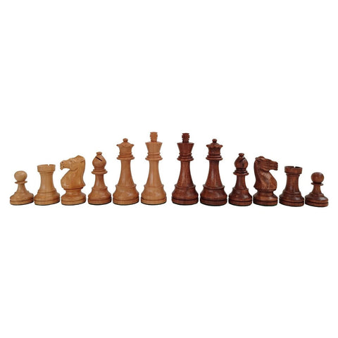 Italfama Acacia Weighted Chess Pieces Set, 3.8" King, Made in Italy