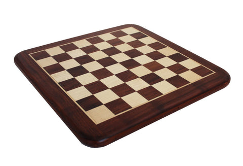 Italfama Mahogany Chess Board 46cm Handmade in Italy, 4.5cm Squares