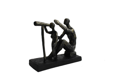 Italfama Italian Father & Son Bronze Resin Statue Figurine 21cm