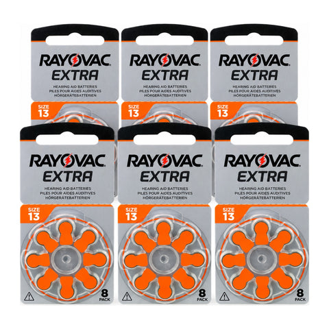 48x Rayovac Extra Size 13 PR48 Hearing Aid Batteries 1.45V Zinc Air