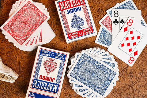 2x Decks Maverick Blue Red Playing Cards Jumbo Index Poker Magic Tricks