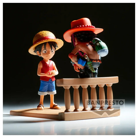Banpresto One Piece Luffy & Ace Official Anime Figure Set Collectible