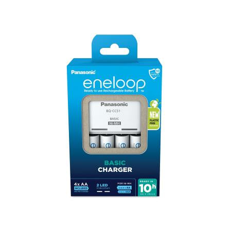 Panasonic Eneloop Basic Battery Charger Bqq-Cc51E Eco 4 Aa Included Eu Plug