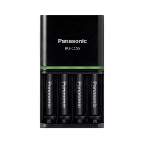 4x Panasonic Eneloop Pro AA Batteries + BQ-CC55 Smart Charger Set