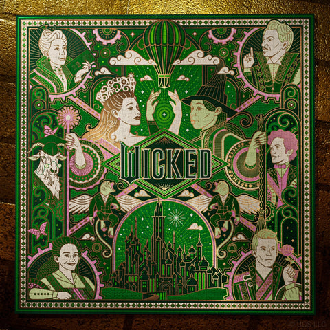 Theory11 Wicked Emerald City 1000 Piece Jigsaw Puzzle Gold Foil Art
