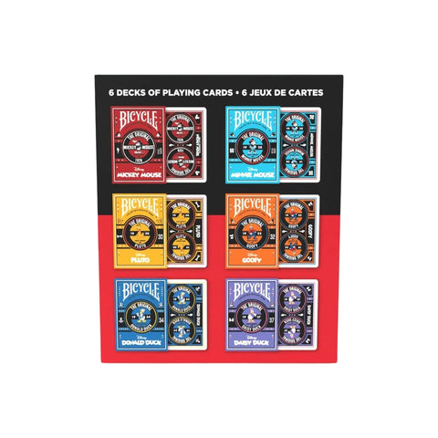 Disney Mickey & Friends 6-Deck Bicycle Playing Cards Collector Set