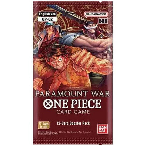 One Piece TCG Paramount War OP-02 Booster Pack 12 Cards Sealed
