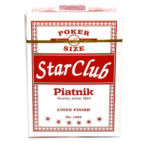 Piatnik Star Club Poker Playing Cards Deck – Red or Blue, Casino Quality