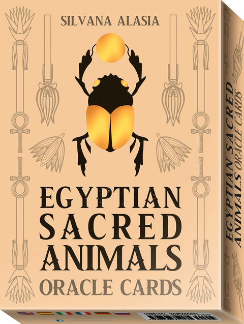Egyptian Sacred Animals Oracle Cards Deck Lo Scarabeo w/ Guidebook