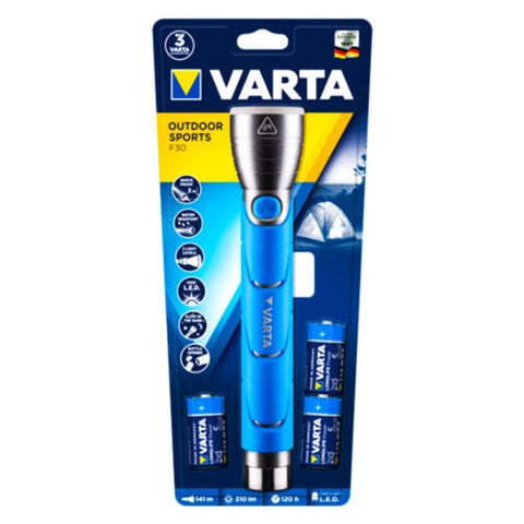 Varta Outdoor Sports F30 350lm LED Flashlight IPX4 Water Resistant