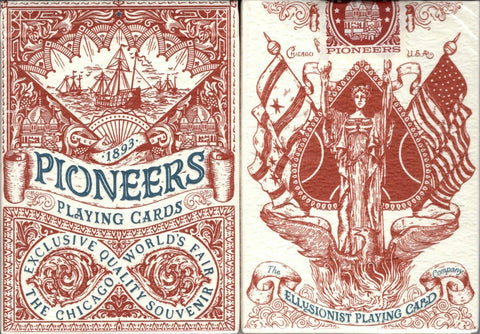 Pioneers Red Playing Cards Deck Ellusionist 1893 Exclusive Quality Poker NEW