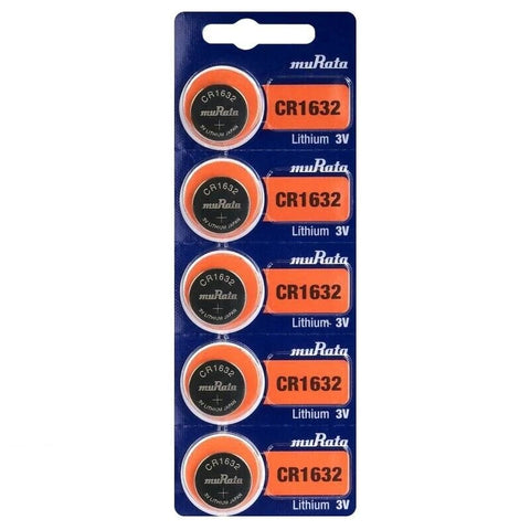 5x Murata CR1632 3V Lithium Coin Cell Batteries for Watch Key Fob