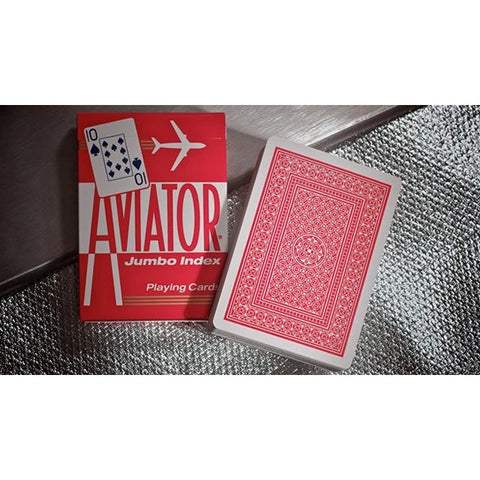 Aviator Jumbo Index Red Deck Poker Playing Cards Magic Tricks USPCC USA