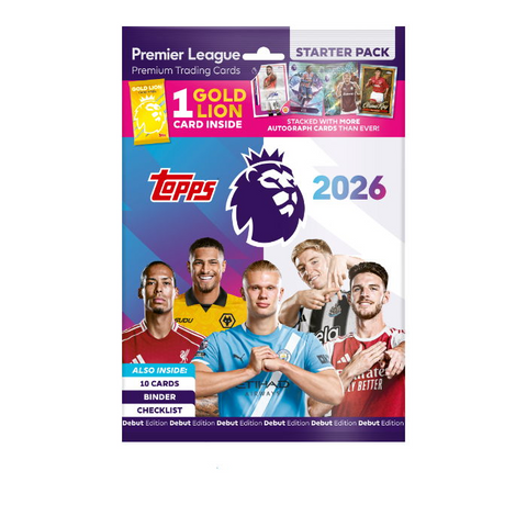 Topps Premier League 2025/26 Starter Pack Trading Cards Binder & 10 Cards