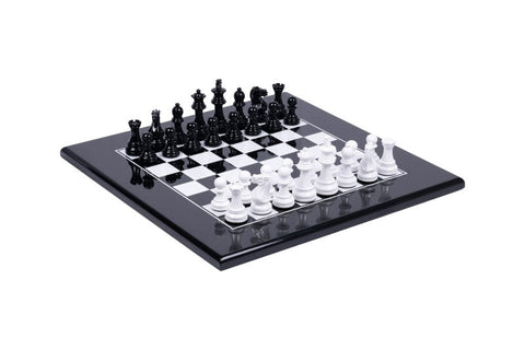 Italfama Luxury Lacquered Wooden Chess Set 40x40cm Board, Weighted Pieces