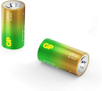 2x GP Ultra+ C LR14 Alkaline Batteries Long Lasting 1.5V GP G-Tech