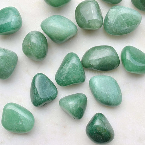 24 Small African Tumble Stones Aventurine Gemstones Amulet Ancient Wisdom NEW