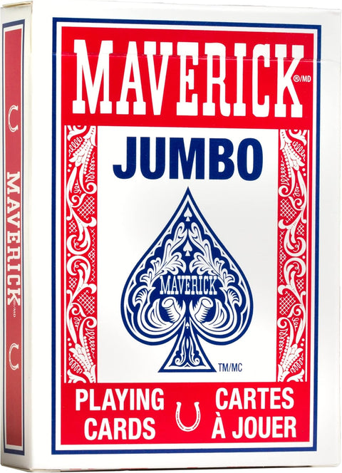 Maverick Red Playing Cards Jumbo Index Deck Poker Magic Tricks Quality