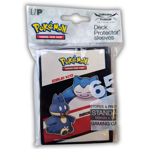 65x Ultra PRO Pokemon Card Sleeves Snorlax & Munchlax 66x91mm