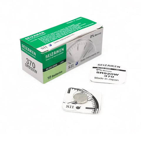 2x Seiko Seizaiken 370 SR920W SR69 Silver Oxide 1.55V Watch Batteries