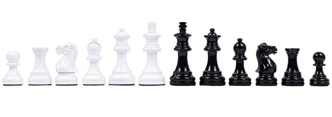 Italfama Luxury Lacquered Wooden Chess Set 40x40cm Board, Weighted Pieces
