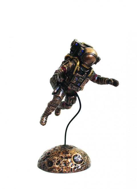 Italfama Apollo 11 Astronaut Bronze Resin Statue 15cm Moon Landing Decor
