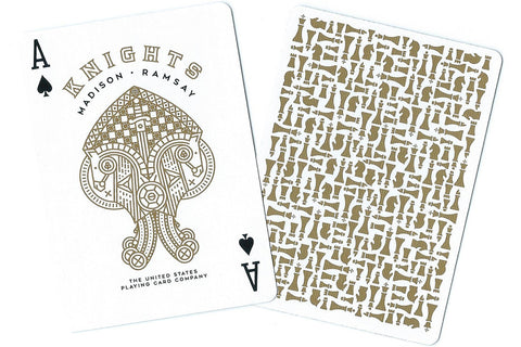Ellusionist Knights Playing Cards White & Gold Deck Madison Ramsay Magic NEW