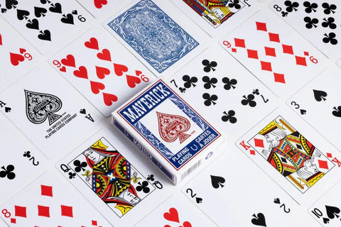 2x Decks Maverick Blue/Red Playing Cards Poker Standard Index Magic Tricks