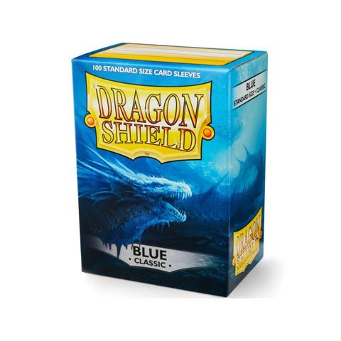 Dragon Shield Classic Blue Card Sleeves Standard Size 100ct Smooth Gloss