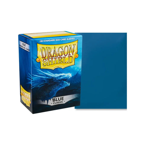 Dragon Shield Classic Blue Card Sleeves Standard Size 100ct Smooth Gloss