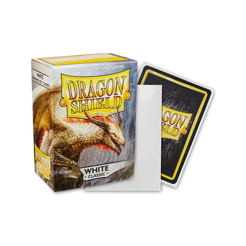 Dragon Shield Classic White Card Sleeves 100ct Glossy Standard Size