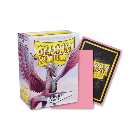 Dragon Shield Matte Pink Standard Card Sleeves 100ct Trading Protection