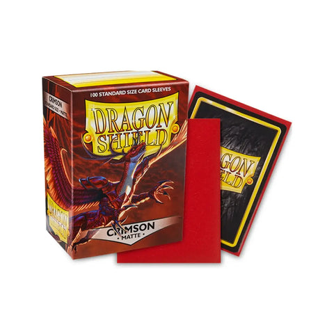 Dragon Shield Matte Crimson Standard Card Sleeves 100ct TCG Protector