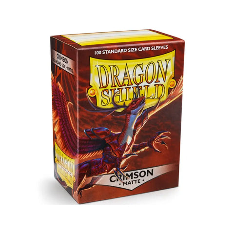 Dragon Shield Matte Crimson Standard Card Sleeves 100ct TCG Protector