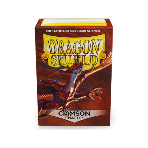 Dragon Shield Matte Crimson Standard Card Sleeves 100ct TCG Protector
