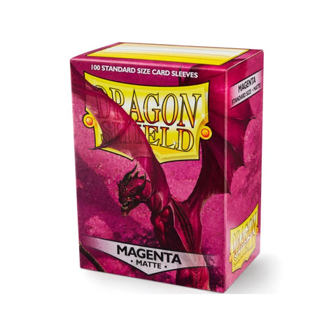 Dragon Shield Matte Magenta Standard Card Sleeves 100 Count Box