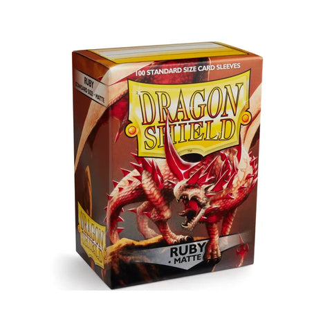 Dragon Shield Ruby Matte Standard Card Sleeves 100ct TCG Deck Protectors