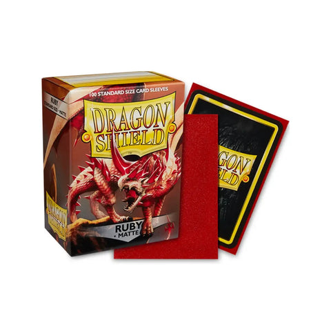 Dragon Shield Ruby Matte Standard Card Sleeves 100ct TCG Deck Protectors