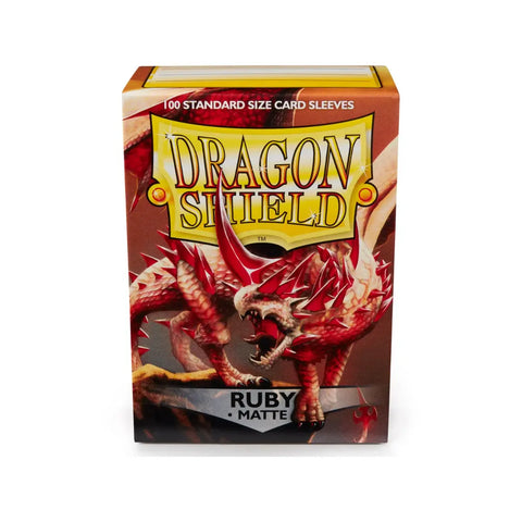 Dragon Shield Ruby Matte Standard Card Sleeves 100ct TCG Deck Protectors