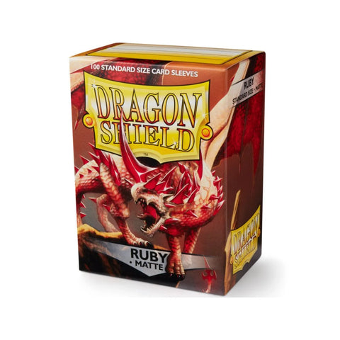 Dragon Shield Ruby Matte Standard Card Sleeves 100ct TCG Deck Protectors